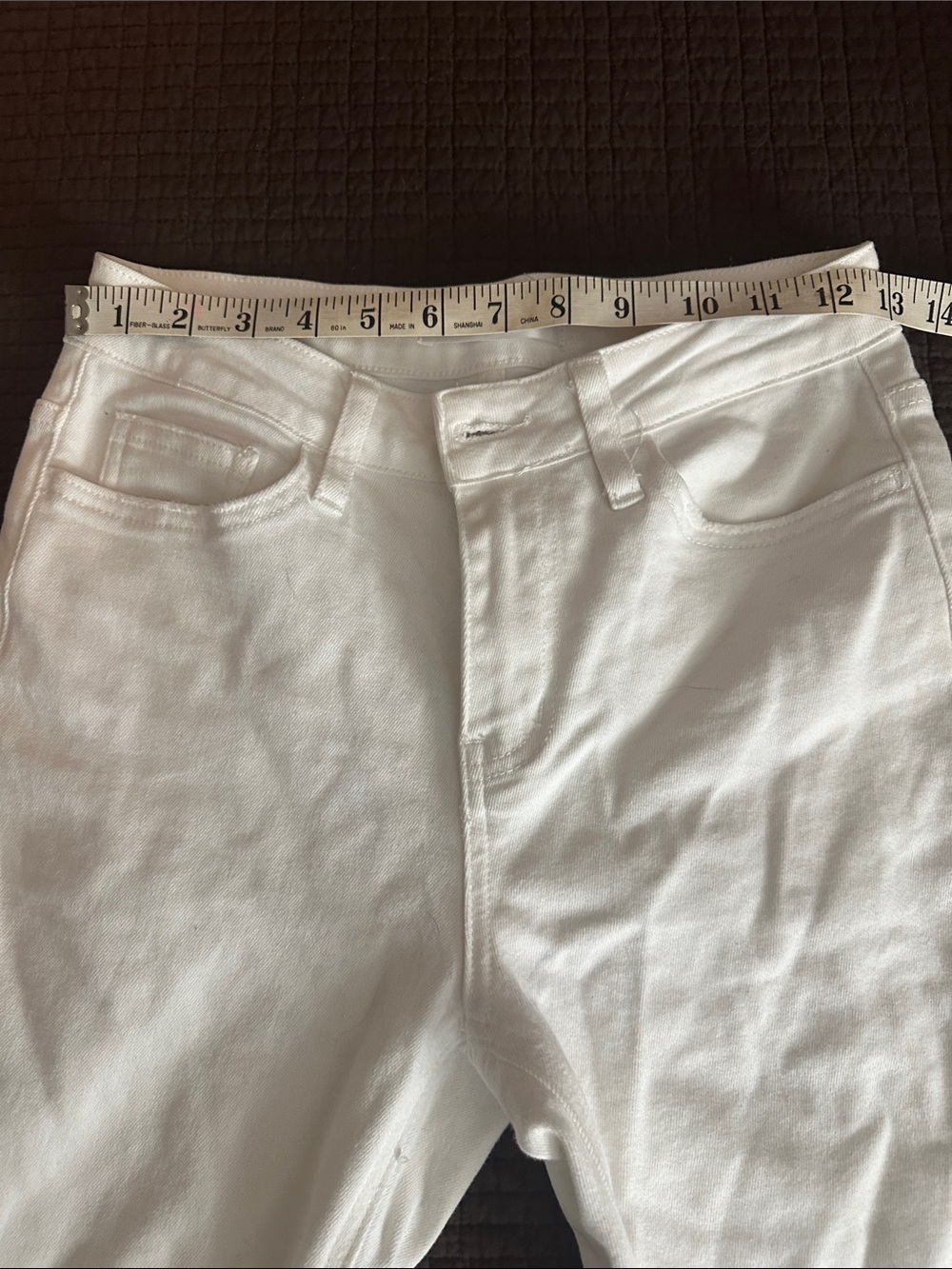 Vervet 25 White Frayed Hem kick Flare Jeans - Picture 5 of 5
